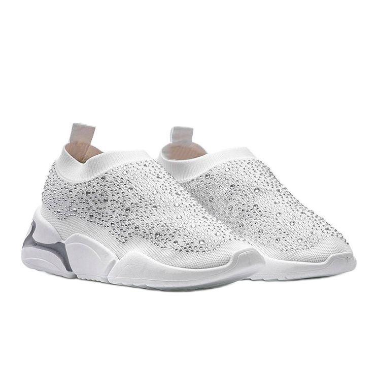 Pantofi sport albi Eva, alunecați 1