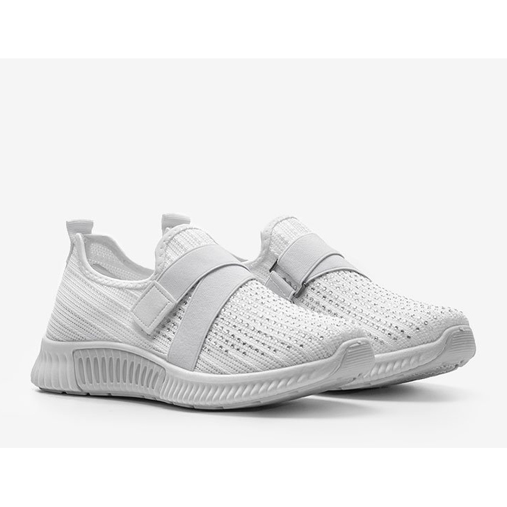 Pantofi sport alunecați Akira albi 1