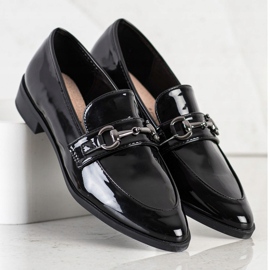 S. BARSKI Mocasini eleganți în Spitz negru 1