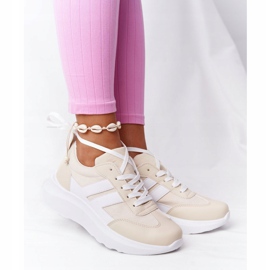 PS1 Încălțăminte sport pentru femei Adidași bej vacanță alb 1