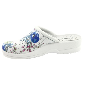Comfooty Șlapi albi Alessia, confortabile multicolor 1