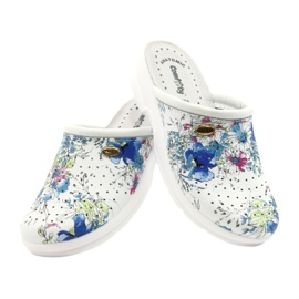 Comfooty Șlapi albi Alessia, confortabile multicolor 4