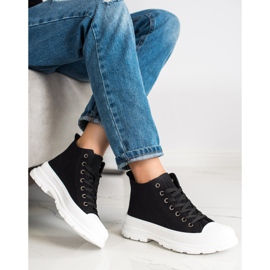 SHELOVET Adidași înalți pe platformă negru 4