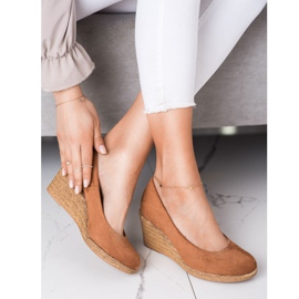 Pompele din piele de căprioară VINCEZA maro 1