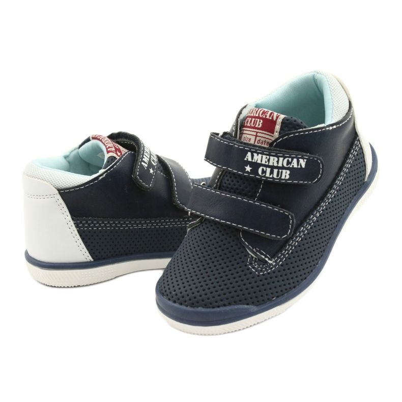 American Club Pantofi sport americani pentru Velcro GC12 Navy Blue albastru 4