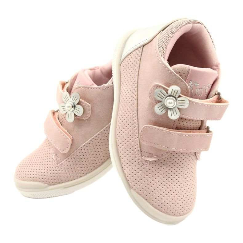 American Club Pantofi sport cu velcro GC06 / 21 Roz-Argintiu 4