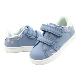 American Club Pantofi cu velcro ES22 / 21 albastru argint 3 American Club Pantofi cu velcro ES22 / 21 albastru argint 3