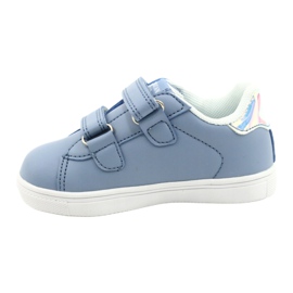 American Club Pantofi cu velcro ES22 / 21 albastru argint 1