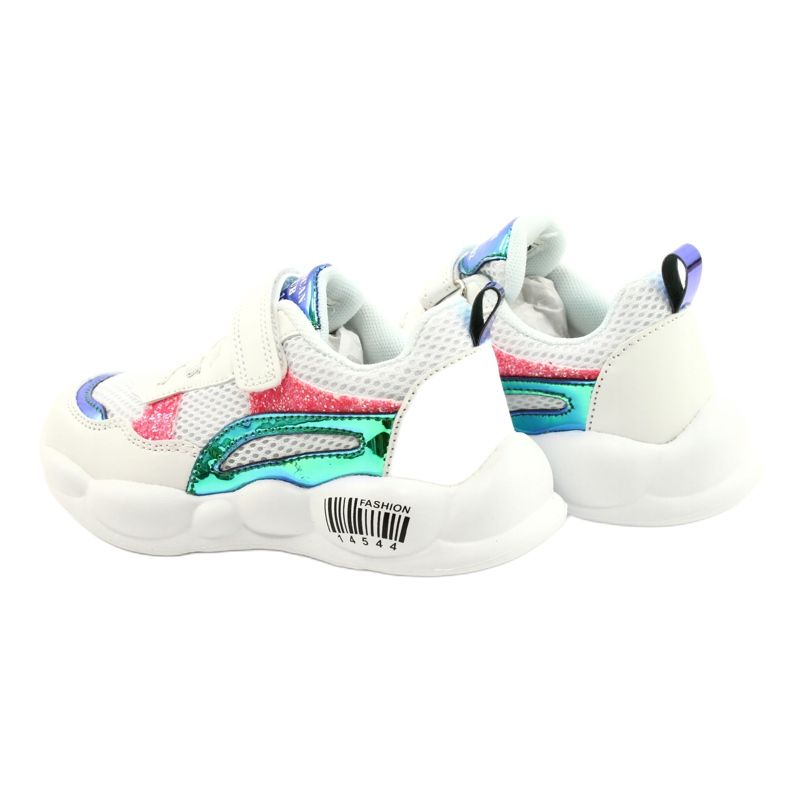 American Club Pantofi sport halografici la modă ES23/21 alb 5