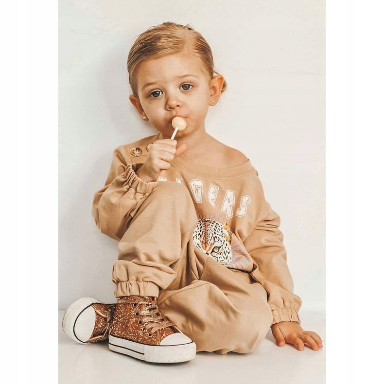 FRROCK Adidași pentru copii High Shiny Golden Ally de aur 1