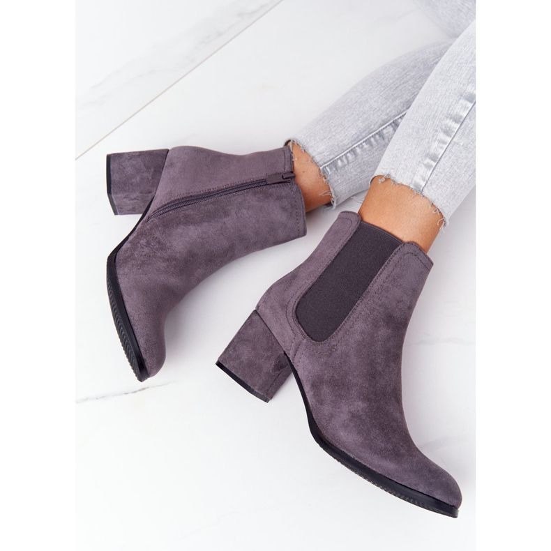 PJ1 Cizme Warm pentru femei Cizme Jodhpur Grey Juliette gri 1