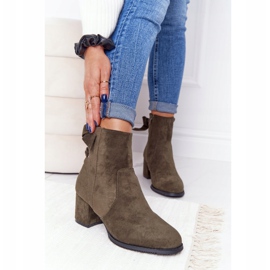 PJ1 Cizme verzi calde pentru femei, cu toc Kayla verde 1