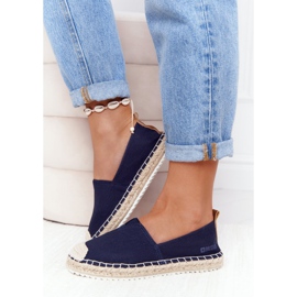 Espadrile pe talpă împletită Big Star HH274500 Blue Navy albastru 2