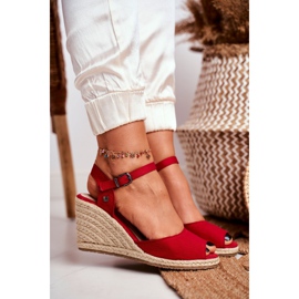 Sandale pentru femei Espadrile Big Star Red DD274A213 roșu 3