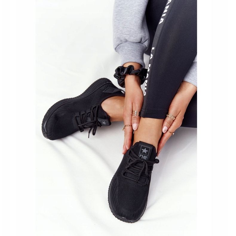 Pantofi sporturi negri pentru femei negru 2