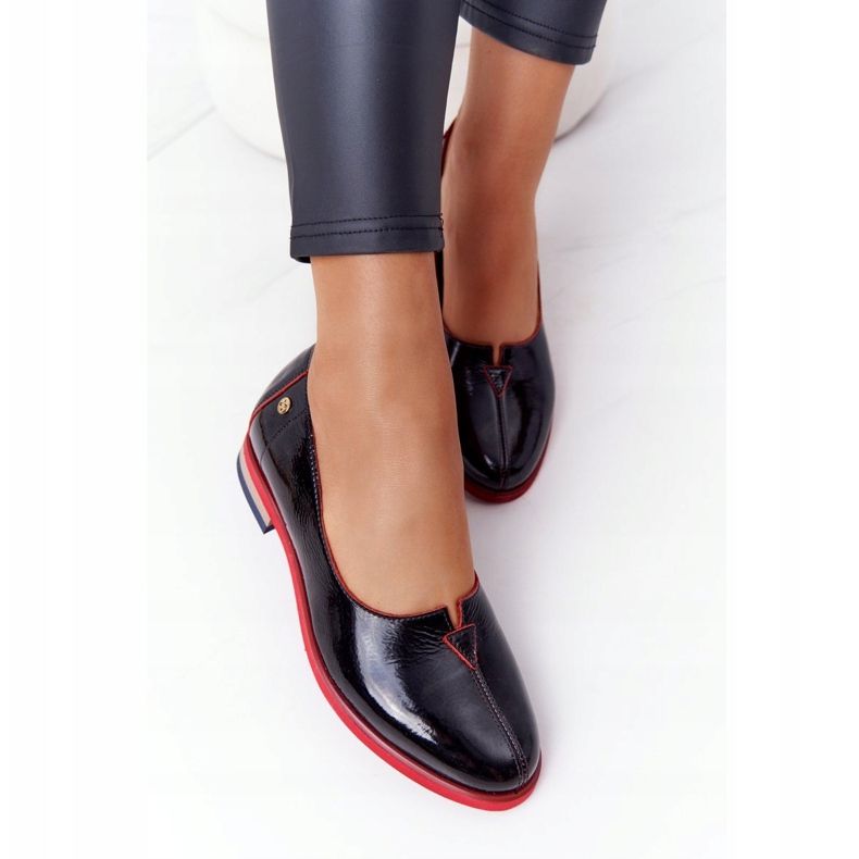 Pantofi din piele lăcuită Maciejka 05035-20 Negru 2