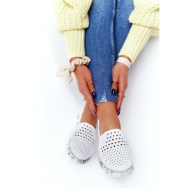 Pantofi din piele ajurată Maciejka White 03512B-11 alb multicolor 1