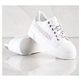 SHELOVET Adidași albi pe platforma modei 1