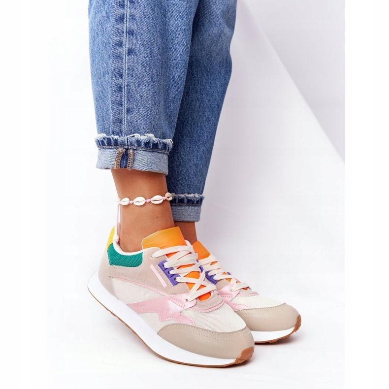 PS1 Încălțăminte sport pentru femei Adidași bej după ore multicolor 1 PS1 Încălțăminte sport pentru femei Adidași bej după ore multicolor 1