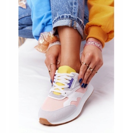 PS1 Încălțăminte sport pentru femei Adidași roz-gri după ore multicolor 2