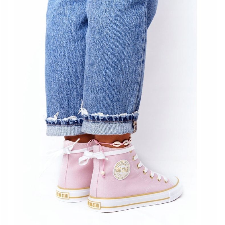 Adidași pentru femei Big Star HH274447 Roz 1