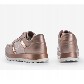 Adidași șampanie din piele ecologică 2019-447 multicolor de aur 2