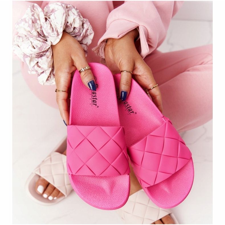 PS1 Papuci de cauciuc pentru femei Fuchsia Let's Swim roz 2