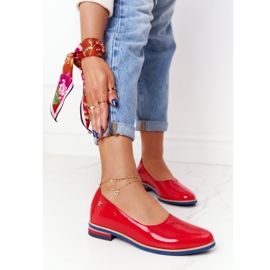 Pantofi din piele lăcuită Maciejka 05035-08 Roșu 2