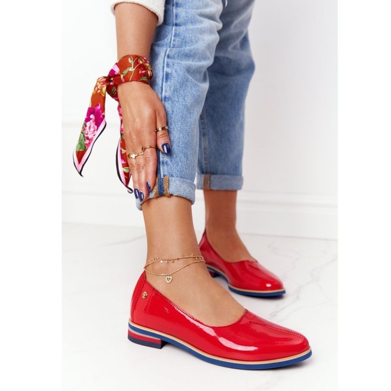 Pantofi din piele lăcuită Maciejka 05035-08 Roșu roşu 2