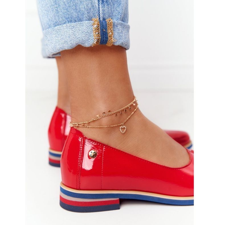 Pantofi din piele lăcuită Maciejka 05035-08 Roșu roşu 1
