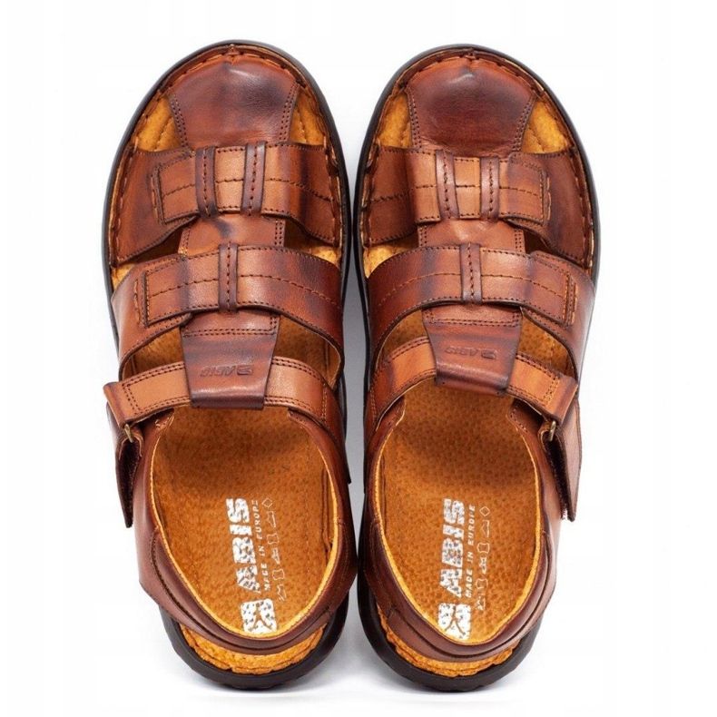 ABIS Sandale din piele pentru bărbați 4557 maro 4