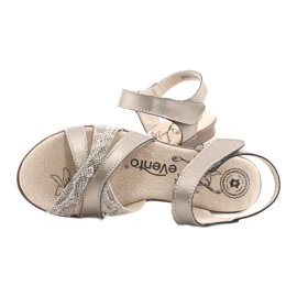 Evento Sandale confortabile din piele 20SD20-2174 Bronz bej maro multicolor 4