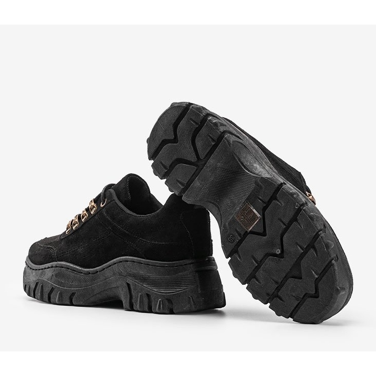 Adidași negri cu talpă groasă Cecilia negru 1