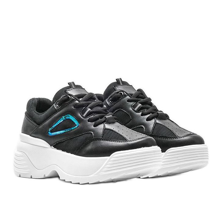 Adidași negri cu talpă groasă Jaida negru 1