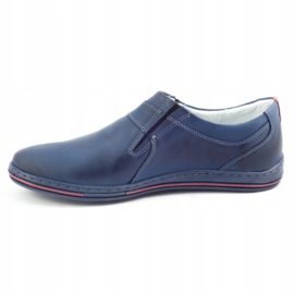 Polbut Brogues pentru bărbați din piele 362 Blue Navy albastru marin 1