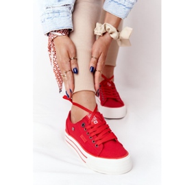 Adidași de damă Pe platforma Big Star HH274053 Roșu roşu 2