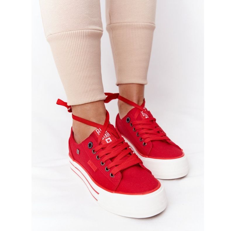 Adidași de damă Pe platforma Big Star HH274053 Roșu roşu 1