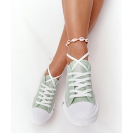 Adidași clasici pentru femei Big Star HH274112 Verde 1