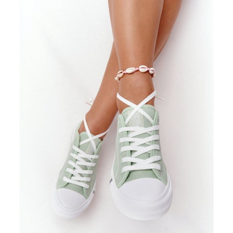 Adidași clasici pentru femei Big Star HH274112 Verde 1