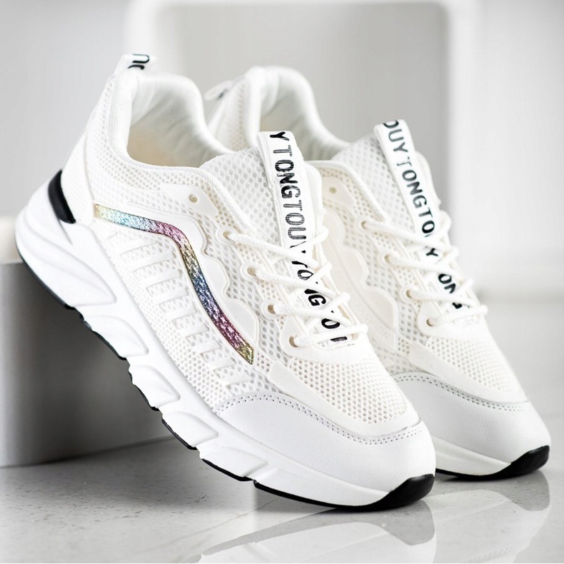 SHELOVET Adidași clasici alb 1