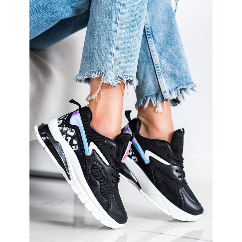 SHELOVET Adidași de modă confortabili negru 1