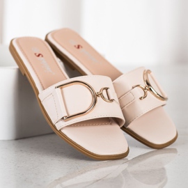 Seastar Papuci eleganti cu ornament bej 1