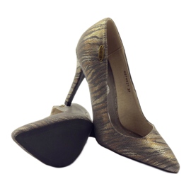 Pompi dama Big Star 27452 gri/auriu cupru de aur 3