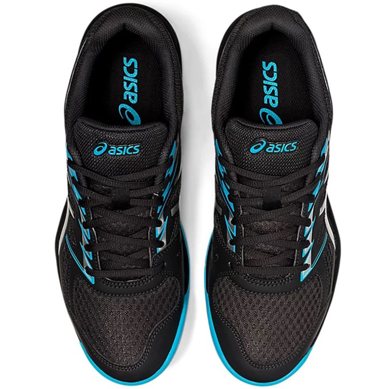 Asics Upcourt 4 pantofi de volei pentru bărbați negri și albaștri 1071A053 020 negru negru 1