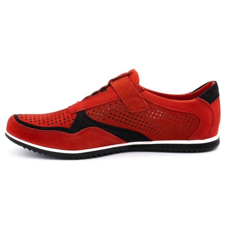 Polbut Pantofi casual din piele pentru bărbați 2102 / 2L roșu roşu 1
