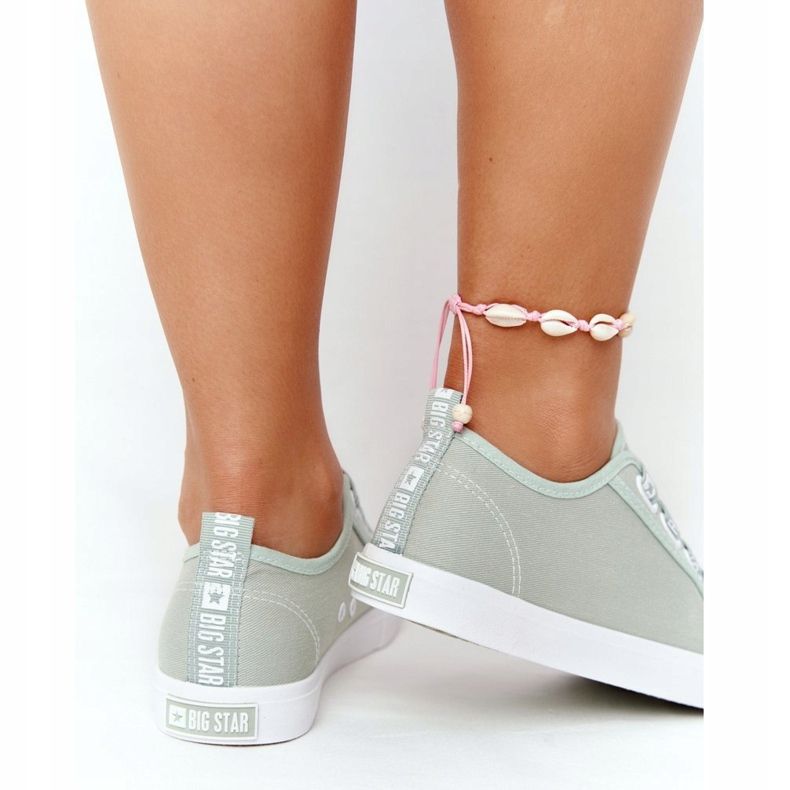 Adidași pentru femei Big Star HH274097 Verde cu mansete 2