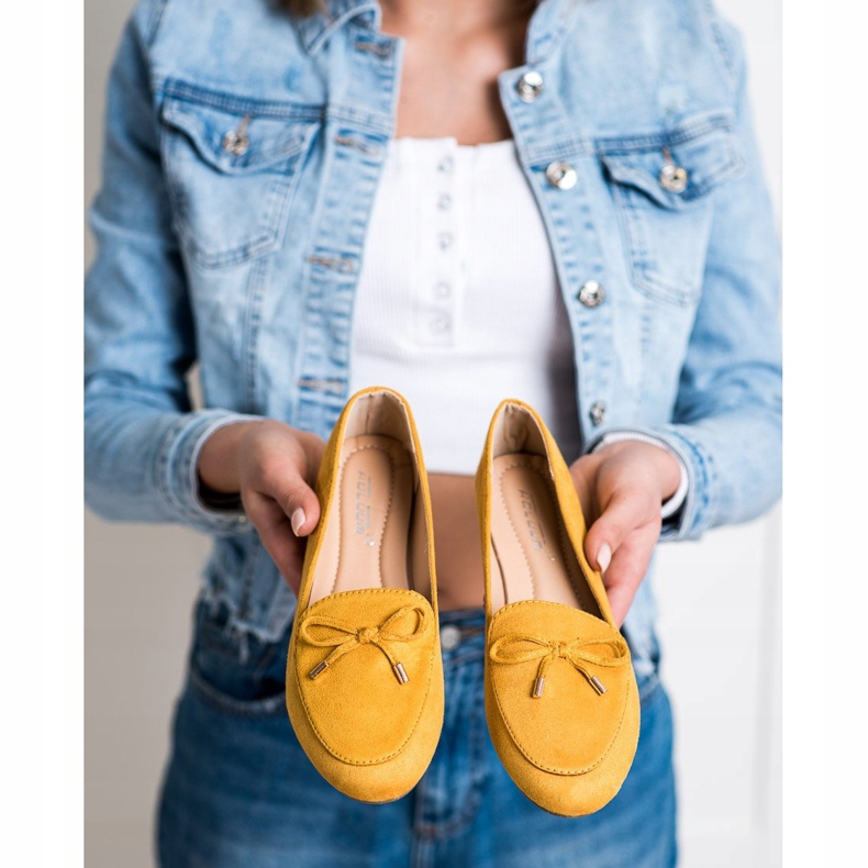 Abloom Domnii din piele de căprioară cu arc galben 2 Abloom Domnii din piele de căprioară cu arc galben 2