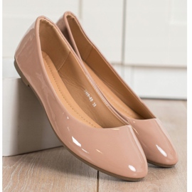 Diamantique Balerine lăcuite maro 2