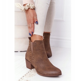 PJ1 Cizme de damă Warm Cizme Jodhpur Khaki Morgan maro 2