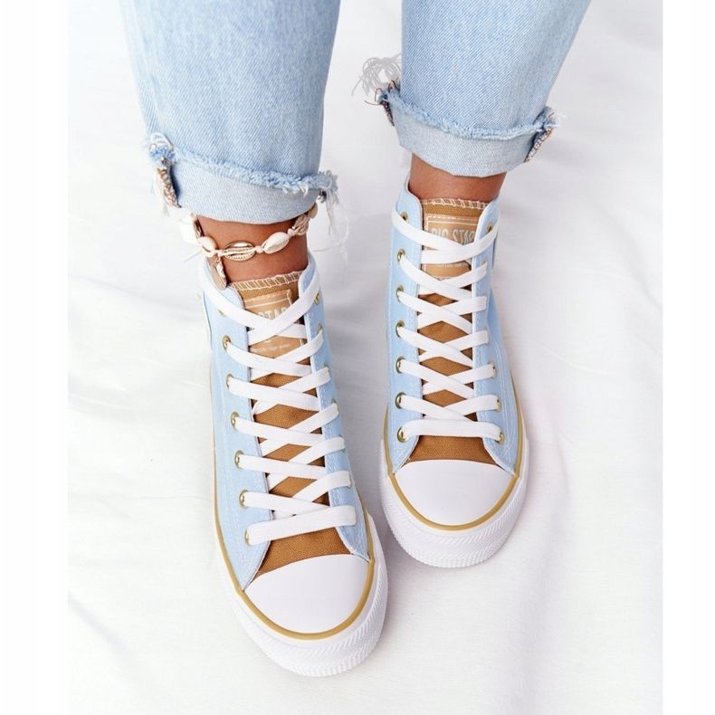 Adidași înalte pentru femei Big Star HH274449 Albastru 2